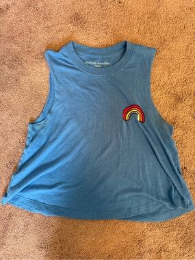 Spiritual Gangster Rainbow Crop Muscle Tank